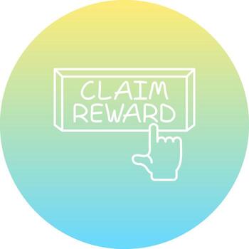 Reclamación recompensa dedo grifo botón geométrico usuario interfaz símbolo vector