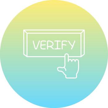 Verify Finger Tap Button Custom Digital Art Design vector