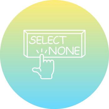 Select None Finger Tap Button Consistent UI Element vector