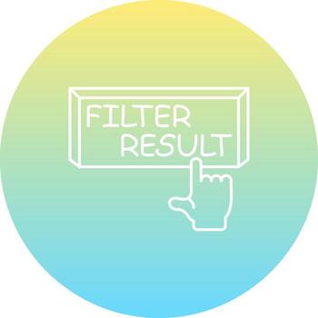 Filter Results Finger Tap Button Layered Product Design Layout vector