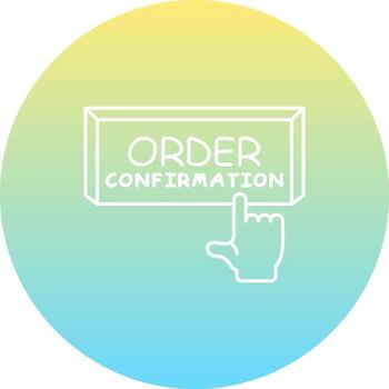 Order Confirmation Finger Tap Button Advanced UI Graphic Layout vector