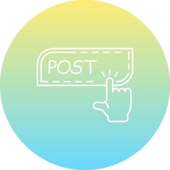 Post Finger Tap Button Custom Digital Art Design vector