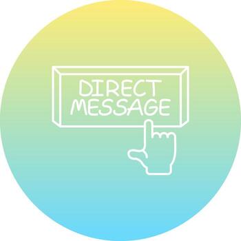 Direct Message Finger Tap Button Unique Modern Graphic Form vector