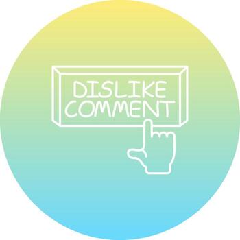 Dislike Comment Finger Tap Button Functional User Experience Mark vector