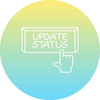 Update Status Finger Tap Button High Resolution Graphic Illustration vector