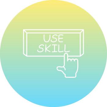 Use Skill Finger Tap Button Detailed Line Art Sketch vector