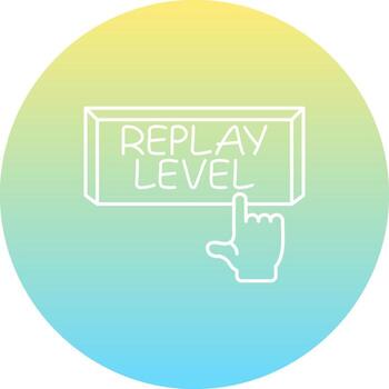 repetición nivel dedo grifo botón elegante móvil aplicación característica vector