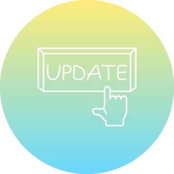 actualizar dedo grifo botón claro usuario interfaz gráfico vector