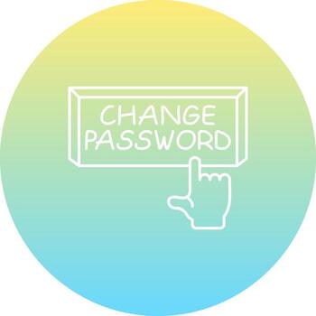 Change Password Finger Tap Button Bold Digital Art Symbol vector