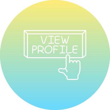 View Profile Finger Tap Button Concise Modern Design Sketch vector