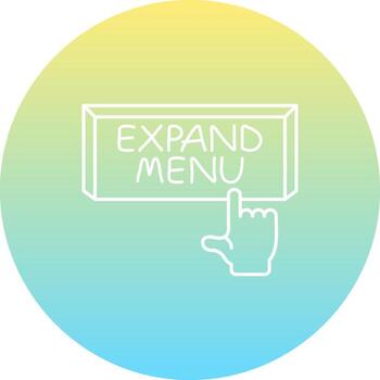 Expand Menu Finger Tap Button Sharp Creative Design Object vector
