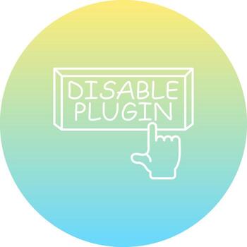 Disable Plugin Finger Tap Button Innovative User Interface Shape vector