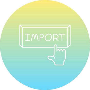 Import Finger Tap Button Utility Focused Graphic Object vector
