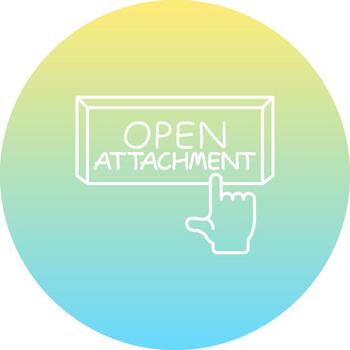 abierto adjunto archivo dedo grifo botón único mínimo gráfico forma vector