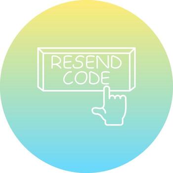 Resend Code Finger Tap Button Interactive Mobile App Graphic vector