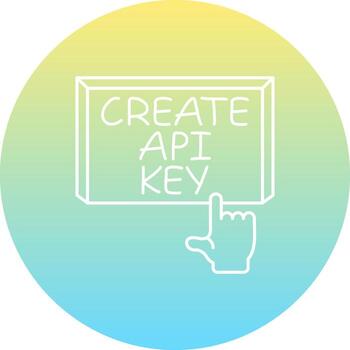 crear api llave dedo grifo botón dinámica marca gráfico símbolo vector