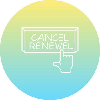 Cancel Renewal Finger Tap Button Elegant Visual Design Object vector