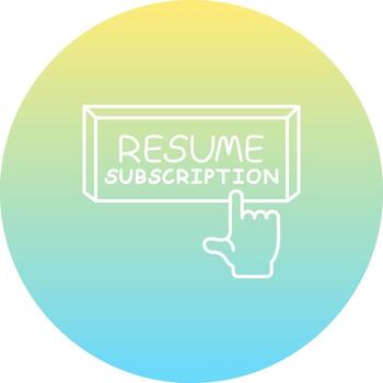 Resume Subscription Finger Tap Button Balanced Flat Design Feature vector