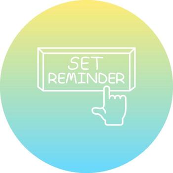 Set Reminder Finger Tap Button Adaptive Digital Graphic Design vector