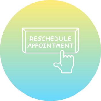 reprogramar cita dedo grifo botón mínimo usuario interfaz diseño vector