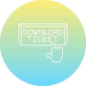 Download Ticket Finger Tap Button Consistent UI Element vector