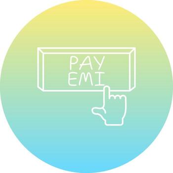 Pay EMI Finger Tap Button Sharp Creative Design Object vector