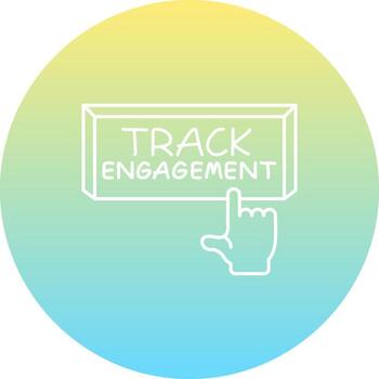 Track Engagement Finger Tap Button Interactive Mobile App Graphic vector