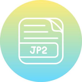 jp2 archivo dinámica plano diseño activo vector