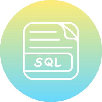 SQL File Strong Flat Symbol vector