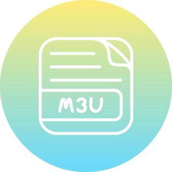 M3U File Consistent Product Graphic Symbol vector