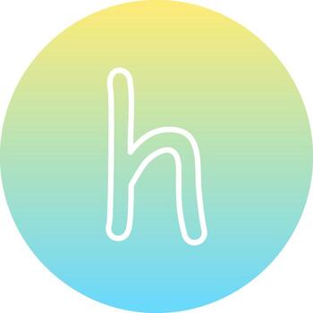 Small Letter H Consistent UI Element vector