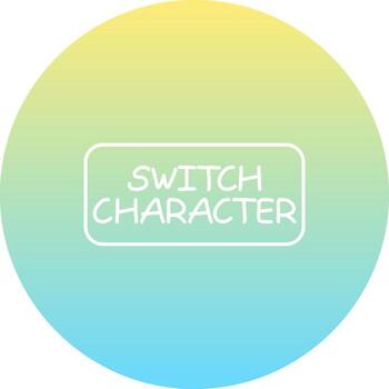Switch Character Slim Button Unique Visual Graphic Sketch vector