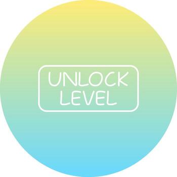 Unlock Level Slim Button Functional User Experience Mark vector