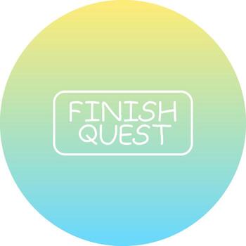 Finish Quest Slim Button Adaptive Web Graphic Shape vector