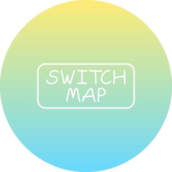 Switch Map Slim Button Balanced User Interface Element vector