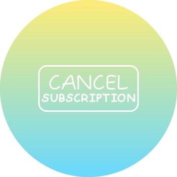 Cancel Subscription Slim Button Compact Branding Graphic Asset vector