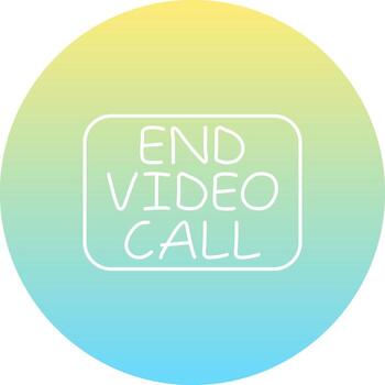 End Call Slim Button Balanced Digital Design Shape vector