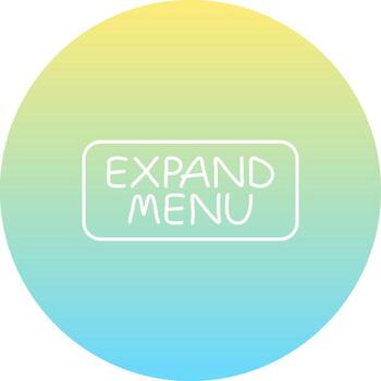 Expand Menu Slim Button Distinctive Creative Design Layout vector