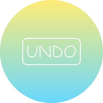 Undo Slim Button Elegant Abstract Symbol vector