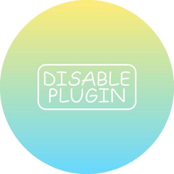 Disable Plugin Slim Button Innovative Flat Design Symbol vector