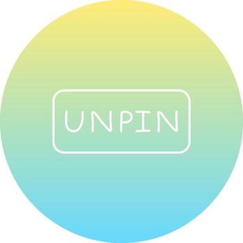 Unpin Slim Button Interactive Mobile App Graphic vector