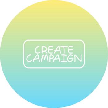 crear Campaña Delgado botón innovador marca diseño bosquejo vector