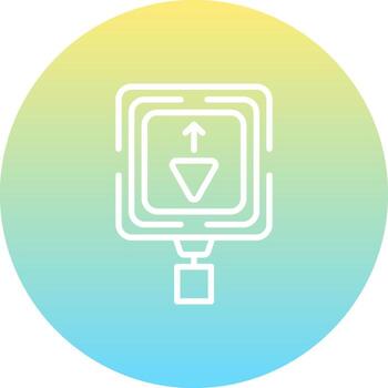 Yield Ahead Elegant User Experience Element vector