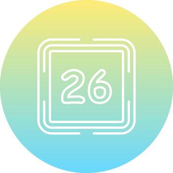 Counting Twenty Six Minimal User Interface Design vector