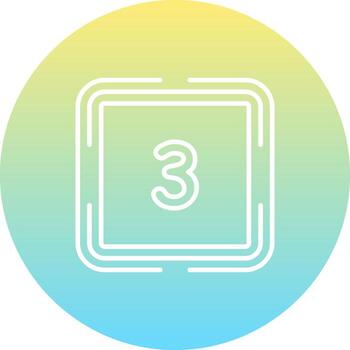 Counting Three Innovative User Interface Shape vector
