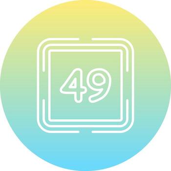 Counting Forty Nine Streamlined Visual Branding Symbol vector
