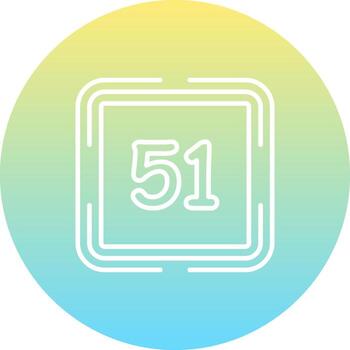 Counting Fifty One Fluid Abstract Shape vector