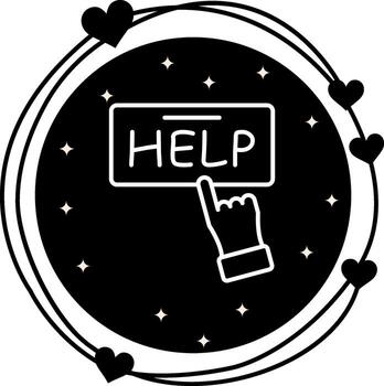 Help Sharp Digital Art Symbol vector