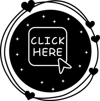 Click Here Innovative Branding Design Element vector