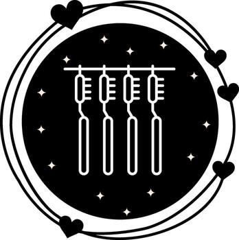 Teeth Brushes Stylish Visual Interface Mark vector